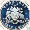 Barbados 20 dollars 1988 (PROOF) "Summer Olympics in Seoul" - Image 2