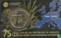 Belgique 2½ euro 2020 (coincard - NLD) "75 years Peace and freedom in Europe" - Image 1