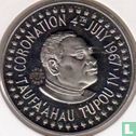 Tonga 20 seniti 1967 (BE - avec contremarque) "Coronation of Taufa'ahau Tupou IV" - Image 1