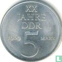 GDR 5 mark 1969 (copper-nickel) "20th anniversary Founding of the GDR" - Image 1