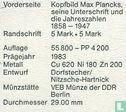DDR 5 mark 1983 "125th anniversary Birth of Max Planck" - Afbeelding 3