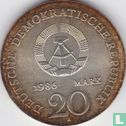 DDR 20 mark 1986 "200th anniversary Birth of Jacob and Wilhelm Grimm" - Afbeelding 1