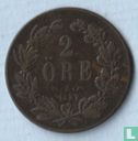 Zweden 2 öre 1857 (korte baard)