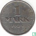 German Empire 1 mark 1924 (G) - Image 1