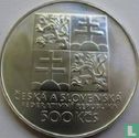 Tsjecho-Slowakije 500 korun 1993 "Centenary of Czech tennis" - Afbeelding 2