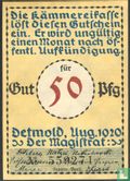 Detmold, Stadt - 50 Pfennig 1920 (1f)  - Afbeelding 1