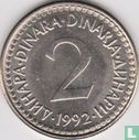Joegoslavië 2 dinara 1992 - Afbeelding 1