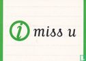 i postcard "i miss u" - Afbeelding 1