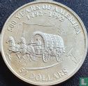 Cook Islands 50 dollars 1992 (PROOF) "500 years of America - Oregon trail" - Image 2