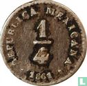 Mexico ¼ real 1861 (Mo LR) - Image 1