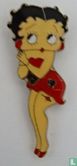 Betty Boop in rode jurk met gouden hartje - Afbeelding 1