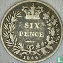 Verenigd Koninkrijk 6 pence 1844 (kleine 44) - Afbeelding 1