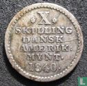 Dänisch-Westindien 10 Skilling 1840 - Bild 1
