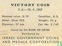 Israël 10 lirot 1967 (JE5727) "The victory coin" - Afbeelding 3