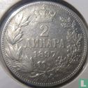 Serbia 2 dinara 1897 - Image 1