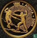 Bulgarije 5 leva 2002 (PROOF) "2004 Summer Olympics in Athens - Fencing" - Afbeelding 2