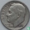 États-Unis 1 dime 1953 (sans lettre) - Image 1
