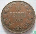 Finlande 10 penniä 1897 - Image 1