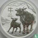 Australië 1 dollar 2021 (type 1 - kleurloos - zonder privy merk) "Year of the Ox" - Afbeelding 1