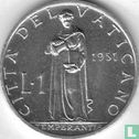 Vaticaan 1 lira 1951 - Afbeelding 1