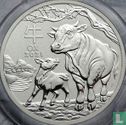 Australië 2 dollars 2021 (kleurloos) "Year of the Ox" - Afbeelding 1