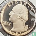 Verenigde Staten ¼ dollar 1981 (PROOF - type 1) - Afbeelding 1