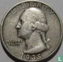 États-Unis ¼ dollar 1935 (D) - Image 1