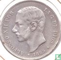 Spain 5 pesetas 1885 (1887 - MP-M) - Image 1
