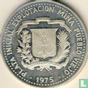 République dominicaine 10 pesos 1975 "First silver extraction from Pueblo Viejo Mine" - Image 2