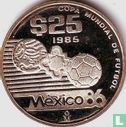 Mexico 25 pesos 1985 (PROOF - type 2) "1986 Football World Cup in Mexico" - Image 1
