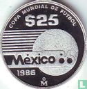 Mexico 25 pesos 1986 (PROOF - type 1) "Football World Cup in Mexico" - Image 1