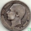 Spanje 1 peseta 1882 - Afbeelding 1