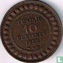 Tunesië 10 centimes 1892 (AH1310) - Afbeelding 1
