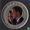 Canada 25 cents 2011 "Wedding of Prince William of Wales and Catherine Middleton" - Afbeelding 3