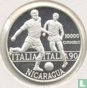 Nicaragua 10000 córdobas 1990 (PROOF) "Footbal World Cup in Italy" - Afbeelding 1