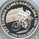 Suriname 100 Guilder 1992 (PP - ohne 999) "Summer Olympics in Barcelona - Cycling" - Bild 1