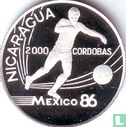 Nicaragua 2000 córdobas 1988 (PROOF) "1986 Football World Cup in Mexico" - Image 2