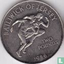 Jersey 2 Pound 1986 (Silber) "XIII Commonwealth Games in Edinburgh" - Bild 1