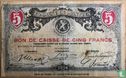Montzen 5 Francs 1914 - Afbeelding 1