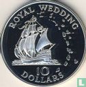 États des Caraïbes orientales 10 dollars 1981 (BE) "Royal Wedding of Prince Charles with Diana Spencer" - Image 2