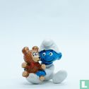 Baby smurf with teddy bear - Image 1