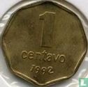 Argentine 1 centavo 1992 (type 1) - Image 1