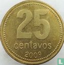 Argentine 25 centavos 2009 (type 1) - Image 1