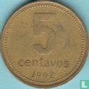 Argentina 5 centavos 1992 (type 1) - Image 1