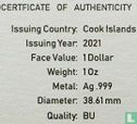 Cook-Inseln 1 Dollar 2021 (ungefärbte) "Silver star" - Bild 3