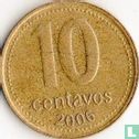 Argentine 10 centavos 2006 (acier recouvert de laiton) - Image 1
