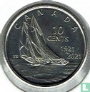 Canada 10 cents 2021 (colourless - type 1) "100th anniversary of Bluenose" - Image 1