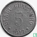 Günzburg 5 pfennig 1917 (zink) - Afbeelding 1