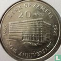 Zambia 20 ngwee 1985 "20th anniversary Bank of Zambia" - Afbeelding 1