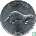 Kongo-Kinshasa 25 Centime 2002 "Weasel" - Bild 2